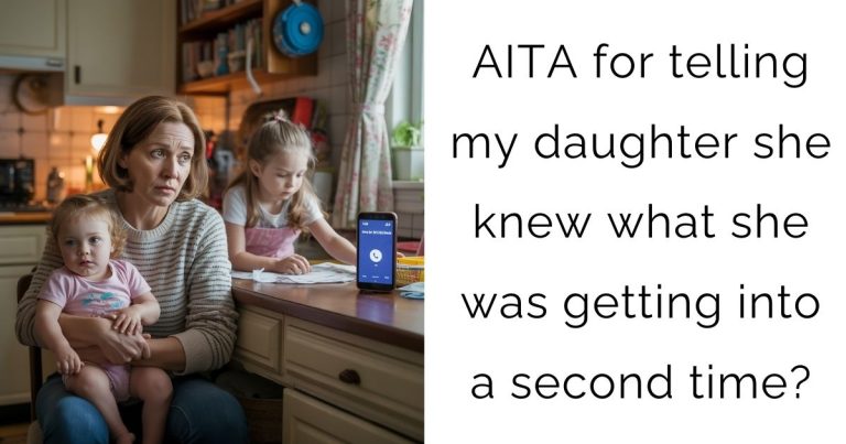 AITA for telling my daughter she knew what she was getting into a second time?