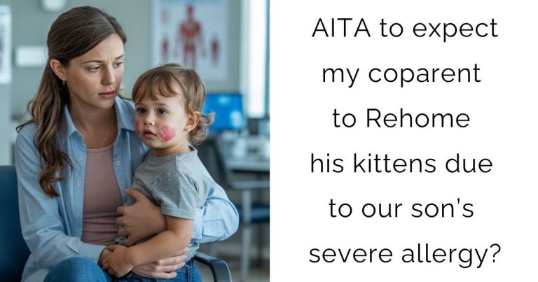 AITA to expect my coparent to Rehome his kittens due to our son’s severe allergy?