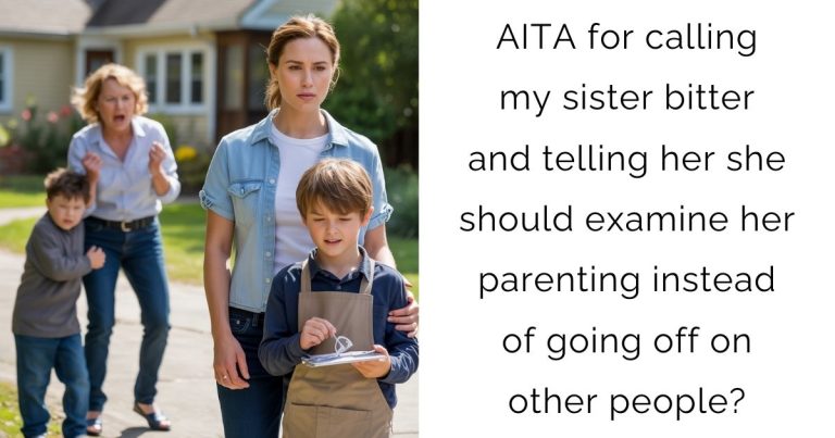 AITA for calling my sister bitter and telling her she should examine her parenting instead of going off on other people?