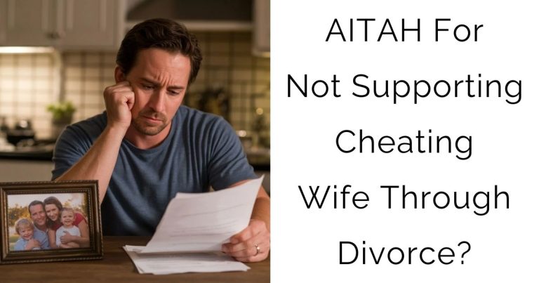 AITAH For Not Supporting Cheating Wife Through Divorce?