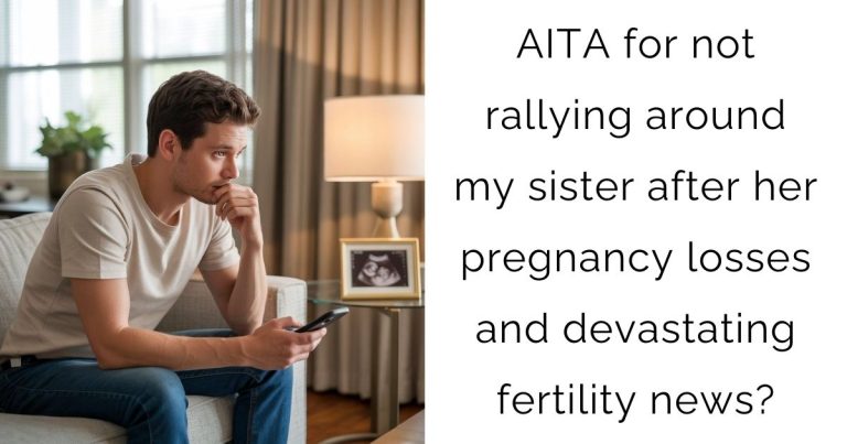 AITA for not rallying around my sister after her pregnancy losses and devastating fertility news?