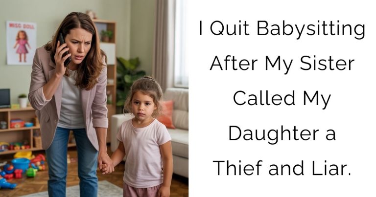 I Quit Babysitting After My Sister Called My Daughter a Thief and Liar.
