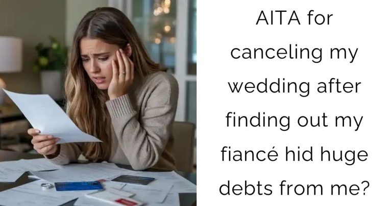 AITA for canceling my wedding after finding out my fiancé hid huge debts from me?