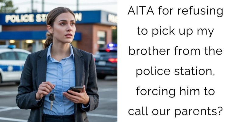 AITA for refusing to pick up my brother from the police station, forcing him to call our parents?