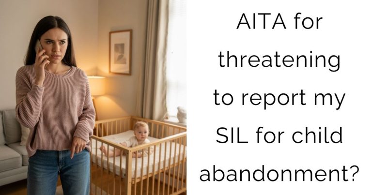 AITA for threatening to report my SIL for child abandonment?