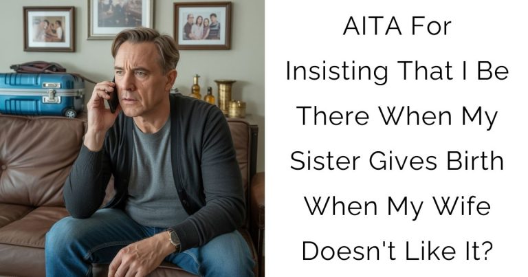AITA For Insisting That I Be There When My Sister Gives Birth When My Wife Doesn’t Like It?