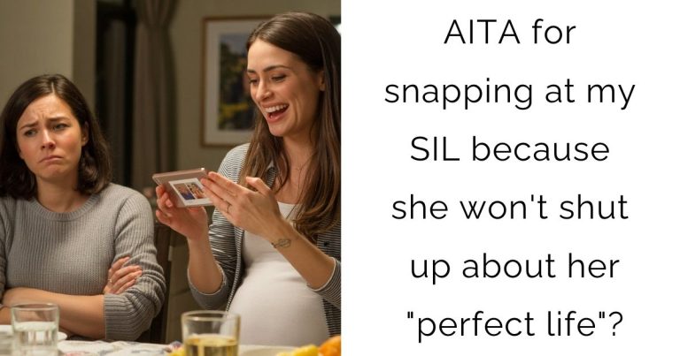 AITA for snapping at my SIL because she won’t shut up about her “perfect life”?