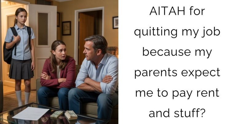 AITAH for quitting my job because my parents expect me to pay rent and stuff?