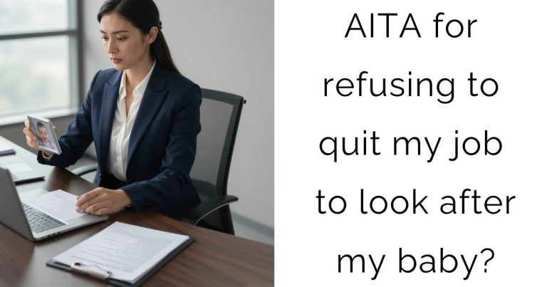 AITA for refusing to quit my job to look after my baby?