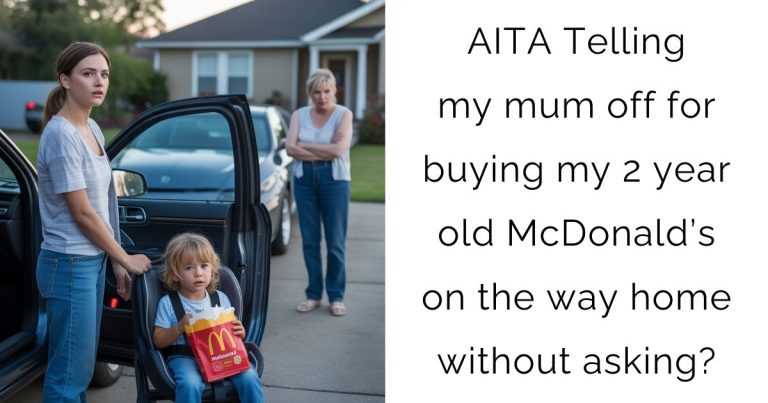 AITA Telling my mum off for buying my 2 year old McDonald’s on the way home without asking?
