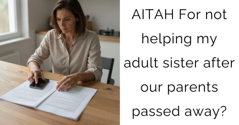 AITAH For not helping my adult sister after our parents passed away?