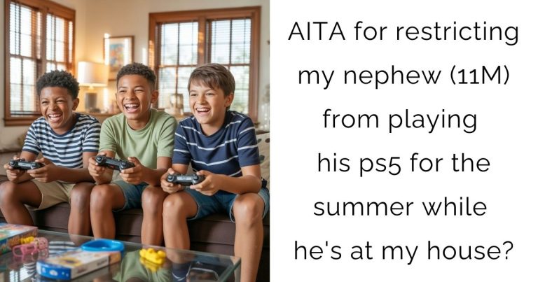 AITA for restricting my nephew (11M) from playing his ps5 for the summer while he’s at my house?