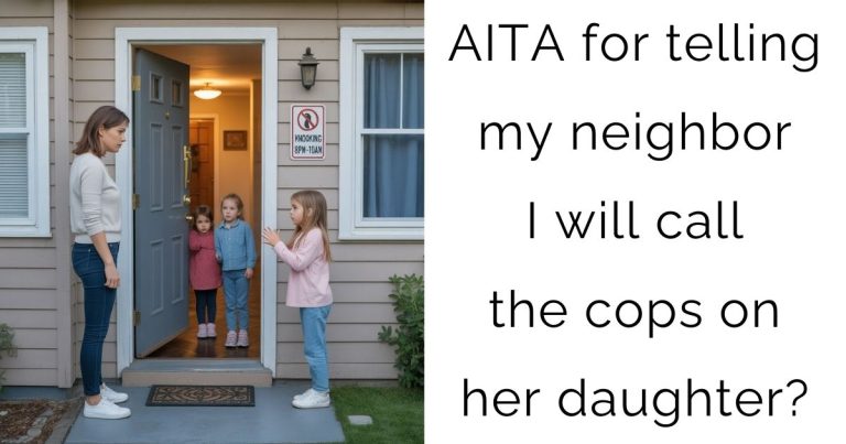 AITA for telling my neighbor I will call the cops on her daughter?