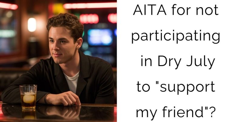 AITA for not participating in Dry July to “support my friend”?