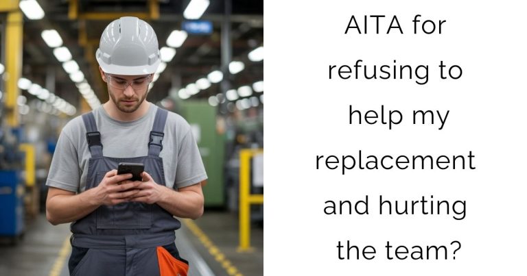 AITA for refusing to help my replacement and hurting the team?
