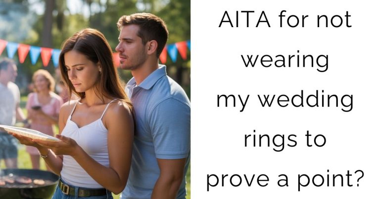 AITA for not wearing my wedding rings to prove a point?