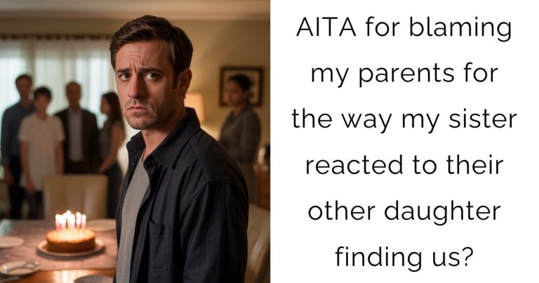 AITA for blaming my parents for the way my sister reacted to their other daughter finding us?