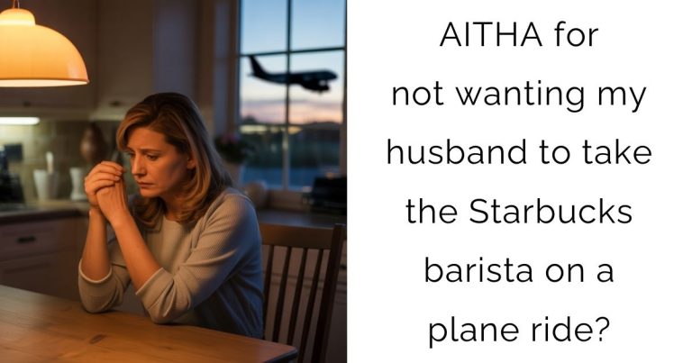 AITHA for not wanting my husband to take the Starbucks barista on a plane ride?
