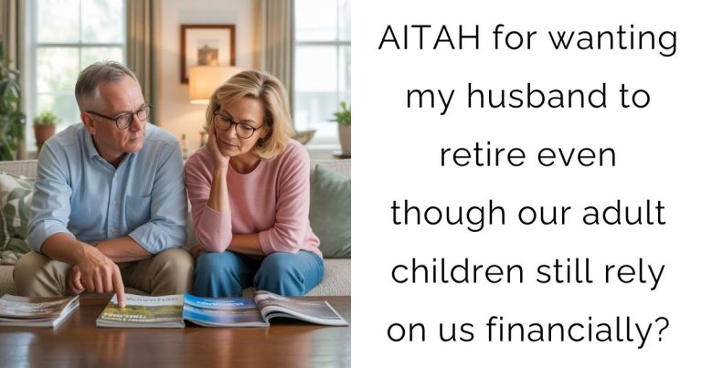 AITAH for wanting my husband to retire even though our adult children still rely on us financially?
