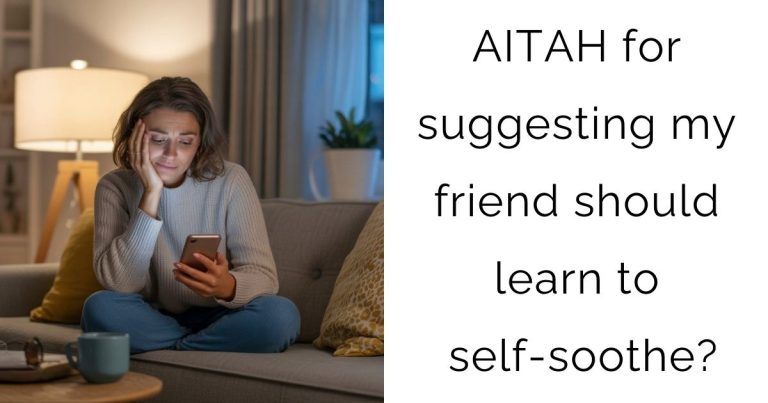 AITAH for suggesting my friend should learn to self-soothe?
