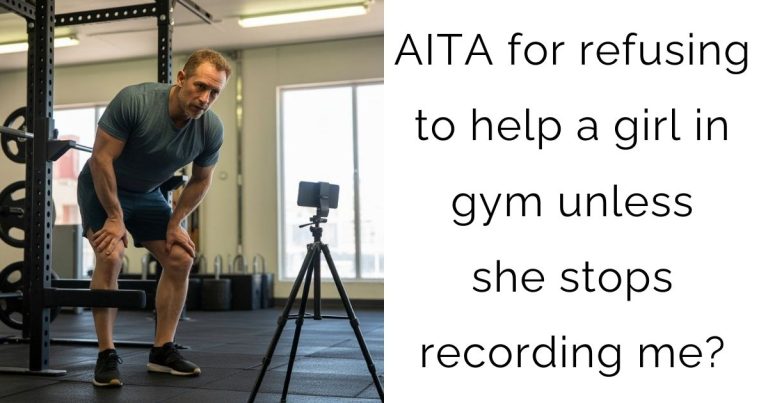 AITA for refusing to help a girl in gym unless she stops recording me?