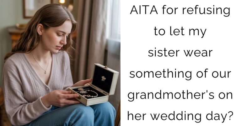 AITA for refusing to let my sister wear something of our grandmother’s on her wedding day?