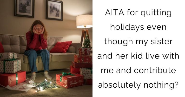 AITA for quitting holidays even though my sister and her kid live with me and contribute absolutely nothing?