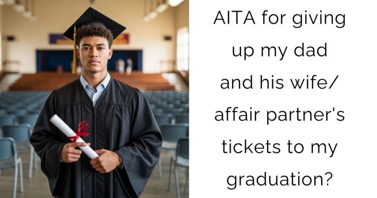 AITA for giving up my dad and his wife/affair partner’s tickets to my graduation?
