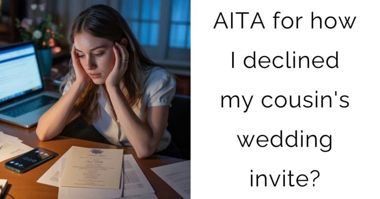 AITA for how I declined my cousin’s wedding invite?