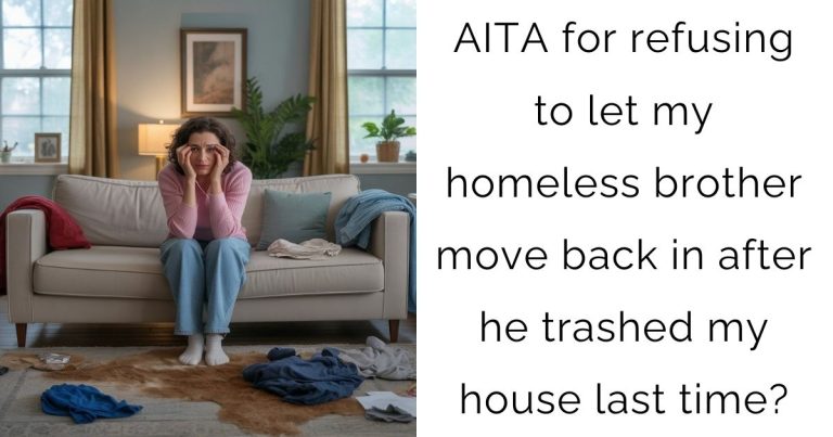 AITA for refusing to let my homeless brother move back in after he trashed my house last time?