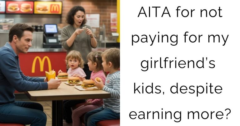 AITA for not paying for my girlfriend’s kids, despite earning more?
