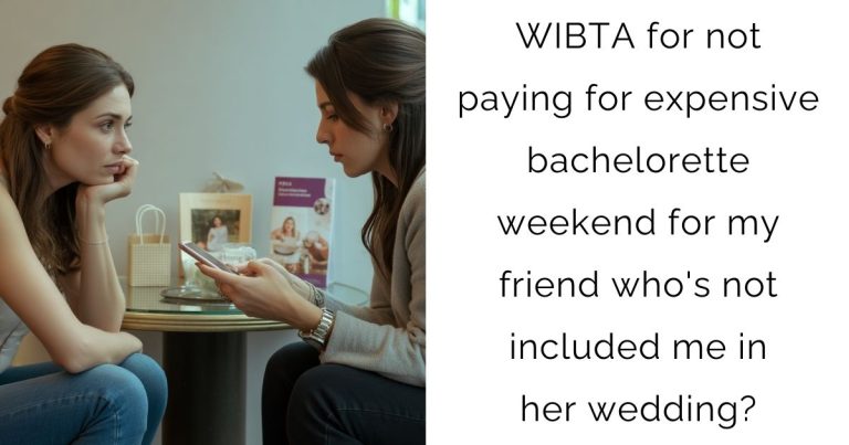 WIBTA for not paying for expensive bachelorette weekend for my friend who’s not included me in her wedding?