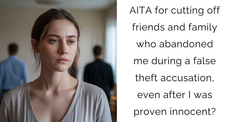 AITA for cutting off friends and family who abandoned me during a false theft accusation, even after I was proven innocent?