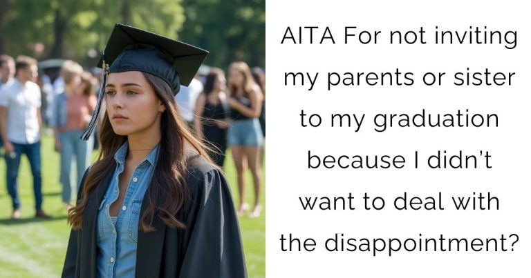 AITA For not inviting my parents or sister to my graduation because I didn’t want to deal with the disappointment?