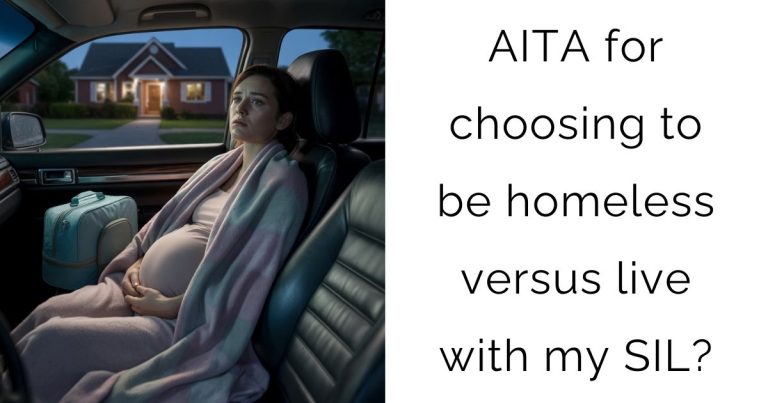 AITA for choosing to be homeless versus live with my SIL?