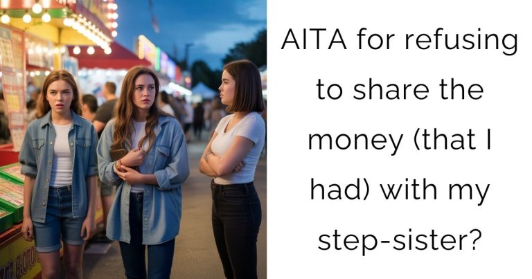 AITA for refusing to share the money (that I had) with my step-sister?