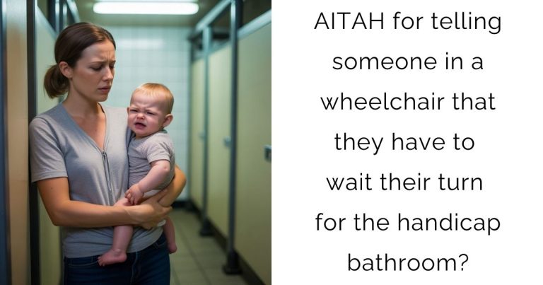 AITAH for telling someone in a wheelchair that they have to wait their turn for the handicap bathroom?
