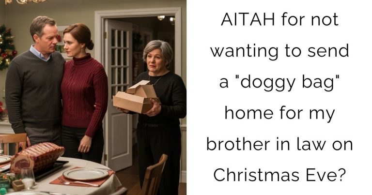 AITAH for not wanting to send a “doggy bag” home for my brother in law on Christmas Eve?