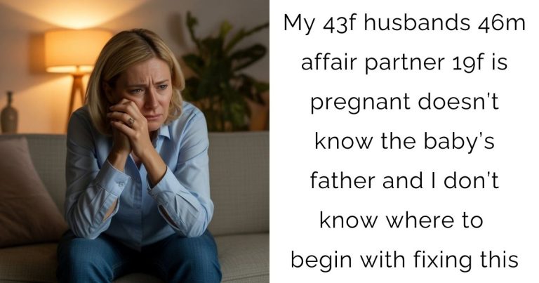 My 43f husbands 46m affair partner 19f is pregnant doesn’t know the baby’s father and I don’t know where to begin with fixing this