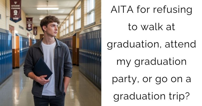AITA for refusing to walk at graduation, attend my graduation party, or go on a graduation trip?