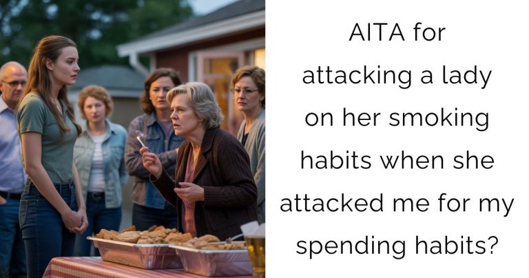 AITA for attacking a lady on her smoking habits when she attacked me for my spending habits?