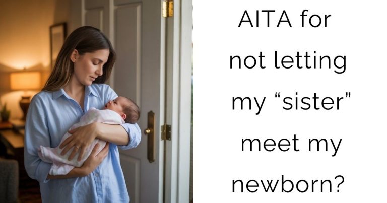 AITA for not letting my “sister” meet my newborn?