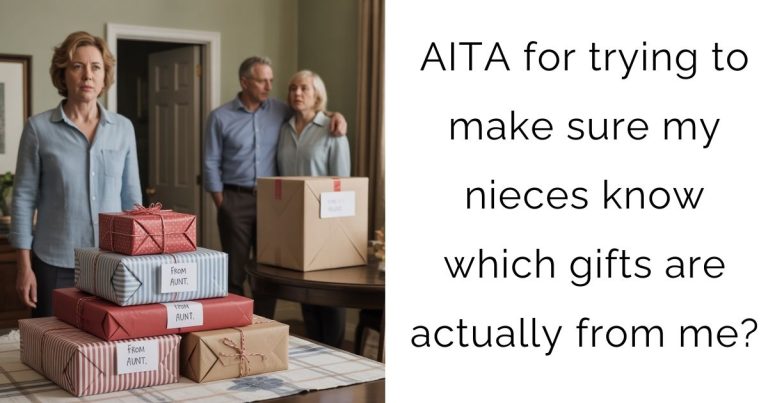 AITA for trying to make sure my nieces know which gifts are actually from me?