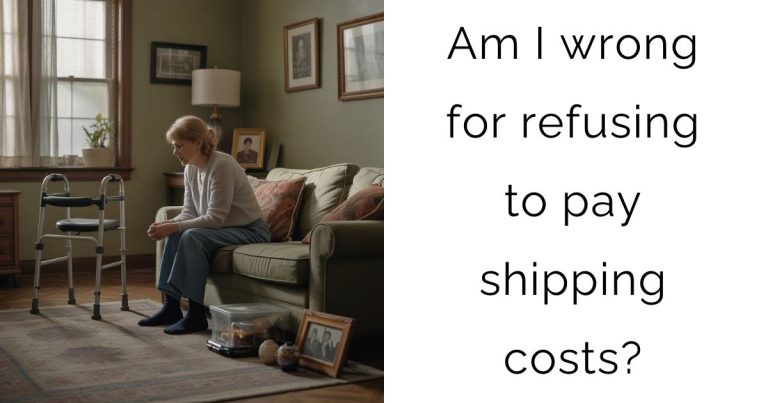 Am I wrong for refusing to pay shipping costs?
