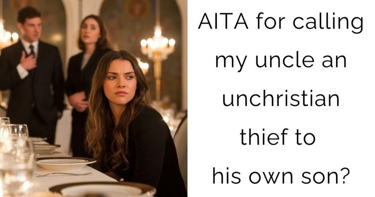 AITA for calling my uncle an unchristian thief to his own son?