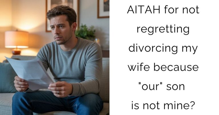AITAH for not regretting divorcing my wife because “our” son is not mine?