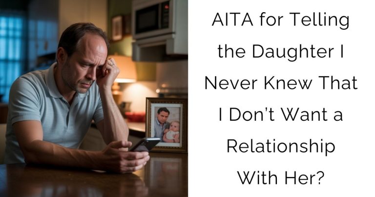 AITA for Telling the Daughter I Never Knew That I Don’t Want a Relationship With Her?