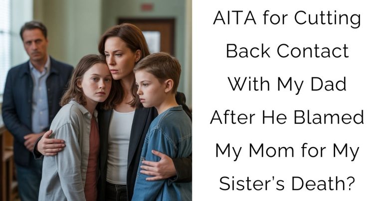 AITA for Cutting Back Contact With My Dad After He Blamed My Mom for My Sister’s Death?