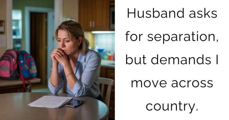 Husband asks for separation, but demands I move across country.
