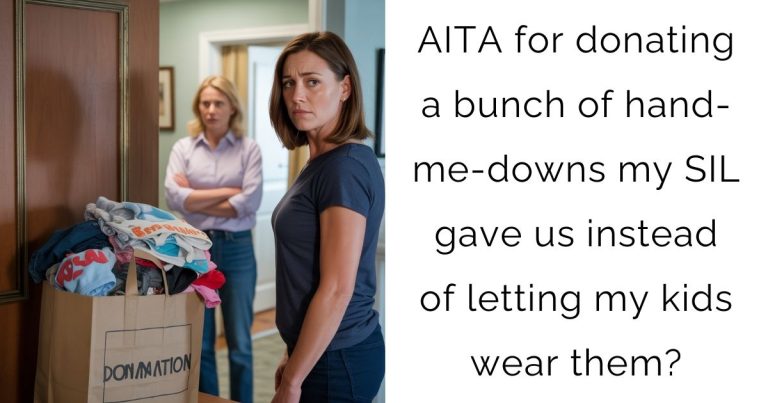 AITA for donating a bunch of hand-me-downs my SIL gave us instead of letting my kids wear them?